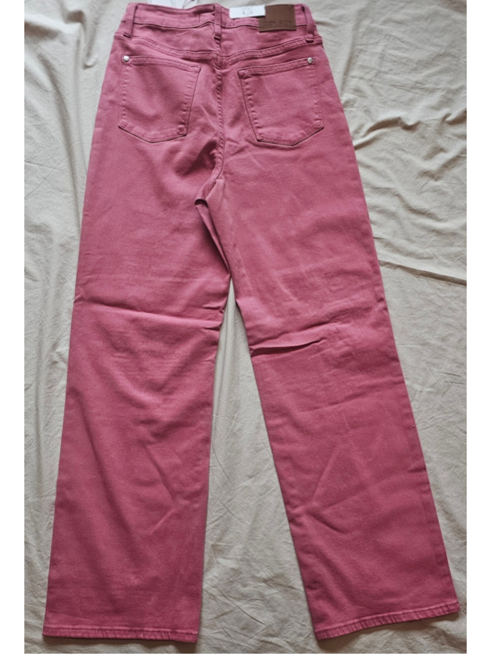 Women's Judy Blue High Rise Jeans Size 9 Pink Crochet Detail - Picture 2 of 7